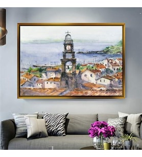 Altın Çerçeveli dekoratif tablo l1010 (Gold)