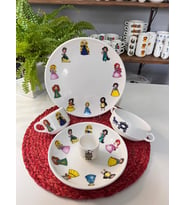 TEBAK COLLECTİON 5 parça DİSNEY PRENSESLER MODEL ÇOCUK YEMEK TAKIMI BESLENME SETİ