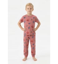 Erkek Çocuk %100 Pamuk Kumaş Ve Baskılı Pijama Takımı 3-13 Yaş 12686IS MODANINO