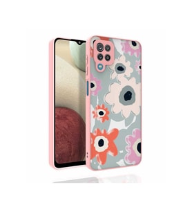 Samsung Galaxy M12 Uyumlu Kılıf Desenli Kamera Korumalı Parlak Zore Nora Kapak (Model 5)