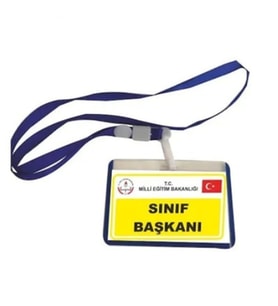 Sınıf Başkanı Yaka Kartı İpli - 2 adet