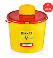 Tıbbi Atık Kovası 5 Litre x 10 Adet  -  Güvenli ve Dayanıklı