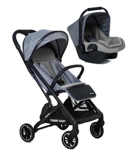 TommyBaby Quantum Kabin Travel Bebek Arabası Kabin Boy Bebek Arabası Pedli Katlanabilir Yağmurluk Hediye