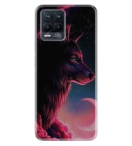 8 8 Pro Kılıf Desenli Silikon Wolf and Moon 1380
