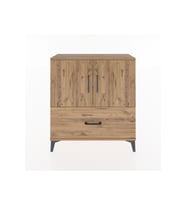 Arges Şifonyer 2 Raflı Tek Çekmeceli 2 Kapaklı 88x30x96 Çam-Çam