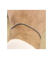 925 Ayar Gümüş Kral Erkek - Ünisex Bileklik 2 Mm