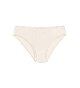 12 Adet Yıldız Bayan Bambu Dantelli Bikini Külot Ekru 3882