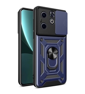 Infinix Hot 40i Uyumlu Kılıf Magnetik Standlı Kamera Korumalı Zore Sürgülü Vega Kapak