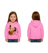 Unisex Brainrot Baskılı Çocuk Swaetshirt Kapüşonlu 3 İplik Şardonlu (Pembe)