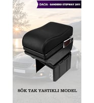 dacia sandero stepway 2011 kol dayama Siyah geniş model Yastıklı Lüks Deri