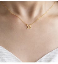 13 Sayısı 14 Ayar Altın Kolye
