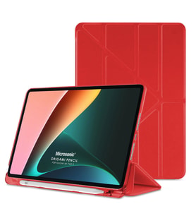 Microsonic Xiaomi Pad 6 Kılıf Origami Pencil Siyah (Kırmızı)