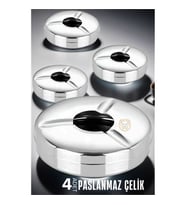 Turk 4 lü Set Çelik Küllük Vercher Design