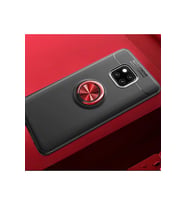 Huawei Mate 20 Pro Uyumlu Kılıf Zore Ravel Silikon Kapak (Siyah-Kırmızı)