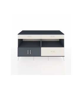 Kronos Konsol 2 Raflı 3 Çekmeceli 2 Kapaklı 176x59x99 Antrasit-Antrasit/Aytaşı