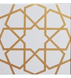 Armada Çini 20x20 Cm SP 89 Beyaz Metalik Kütahya Çinisi Karo