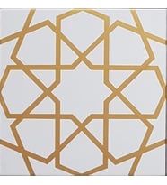 Armada Çini 20x20 Cm SP 89 Beyaz Metalik Kütahya Çinisi Karo