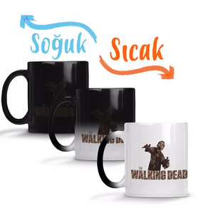 The Walking Dead Zombie Face Sihirli Kupa Bardak Porselen