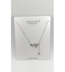 Cloudy Silver Renk Taşlı Bulut Çıtır Kolye (40+5 cm)