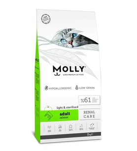 Molly Hipoalerjenik Somonlu Kısırlaştırılmış Kedi Maması 2 Kg