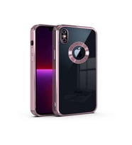 Oppo A16S Kılıf Logo Yeri Açık Kamera Lens Korumalı Renkli Kenarlı Şeffaf Silikon (Siyah)