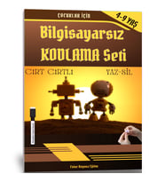 Çocuklar İçin Bilgisayarsız Kodlama Seti (4-9 Yaş) – Cırt Cırtlı & Yaz-Sil Özelliği
