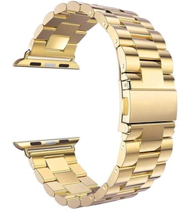 Apple Watch Series 9 45mm için Kordon Metal Stainless Steel Gold [Watch Series 9 45mm ile Uyumlu Kordon - Gold]