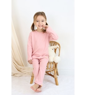 Basic Fitilli İnterlok Kumaş %100 Pamuk 1-5 Yaş Beyaz Bebek Pijama Takımı