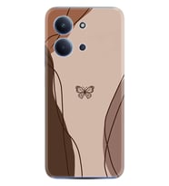 Xiaomi Redmi 15C Kılıf Boutique Baskılı Resimli Kahve Kelebek Pcode -038