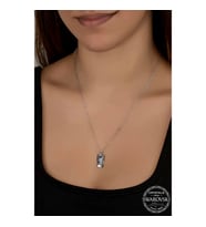 Swarovski Crystal Taşlı Baget Gümüş Kadın Kolye