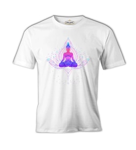 Yoga - Center Beyaz Erkek Tshirt