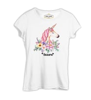 Unicorn Pink Anneler Günü Beyaz Kadın Tshirt