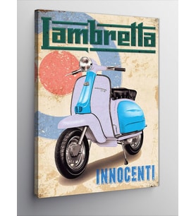 Kanvas Tablo Vespa Scooter