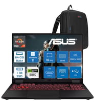 Asus Tuf Gaming A16 FA608UH Ryzen 7 260 Aı 64GB Ddr5 1tb SSD 16-Inch 8GB/RTX5050 115W, 1920 x 1200, Wuxga SRGB:%100 165Hz 3ms IPS WINDOWS11PRO Gaming Laptop ZRV099WP27+ZETTAÇANTA