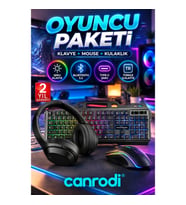 Işıklı Türkçe Q Klavye ve Mouse Seti + Bluetooth 5.2 Type-C Kulaklık Oyuncu Paketi