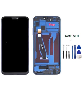 Honor 8X Uyumlu Lcd Ekran Dokunmatik Servis Lcd ÇITALI MAVİ + TAMİR SETİ