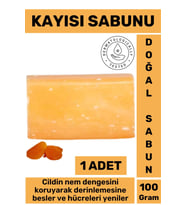 Doğal Güzel Kokulu Cilt Besleyici Yenileyici Saç Dökülmesine Karşı Organik Kayısı Sabunu 1 Adet