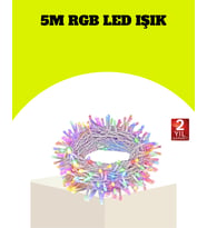 Enerji Tasarruflu Şeffaf Kablo 5 M 50 Led Dekor Işık