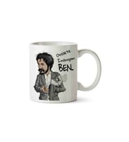 Behzat Ç hayalet oralete baskılı beyaz kupa bardak, şık ve kullanışlı içecek kabı