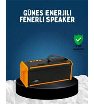 J-IPOX P520 Bluetooth Hoparlör 8W Güçlü Ses Solar Şarj FM Radyo