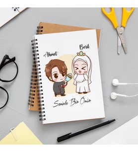 Seninle Bir Ömür Tasarımlı Defter Kişiye Özel