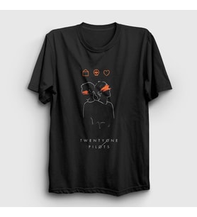 Presmono Unisex Siyah Cencor Twenty One Pilots T-Shirt 119423tt