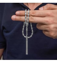 Gümüş Arpa Kesim Erkek Tesbih