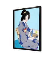 Japon Kadın Çerçeveli Mdf Tablo