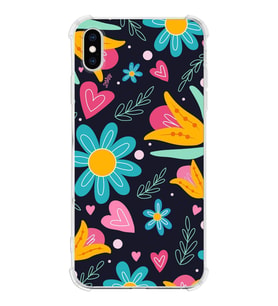 PrintiFy Apple iPhone XS Max Uyumlu Retro Color 1 Baskılı Şeffaf Köşe Korumalı Antişok Kılıf