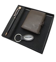 Signator D297 İsme Özel Set - Deri Kartlık + Anahtarlık  + Kalem Seti  İsme Özel Hediyelik Set (Karışık)