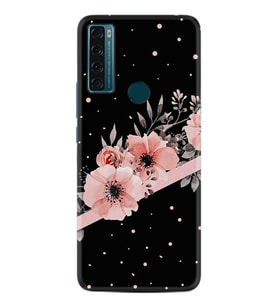 20 Se Kılıf Desenli Silikon Kılıf Flowers Dots 1423