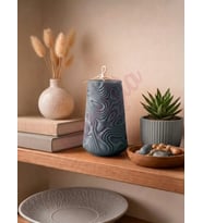 Mumelia Candles Monokrom Kumul - Doğal Soya Dekoratif Mum - Gri