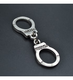 Kelepçe  Kolye Ucu - Antik Gümüş Kaplama - Kod:243