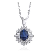 2.20 Karat Safir Pırlanta Kolye